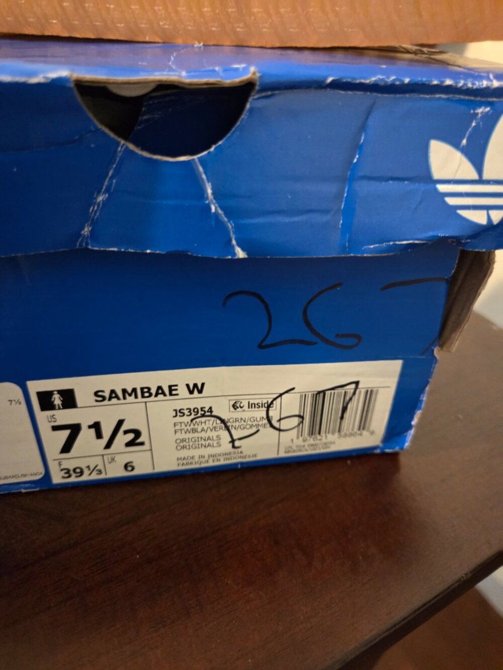 Womens Adidas Sambae size 7.5 - Picture 3 of 10